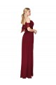 Vendeurs de Bordeaux Trompette Épaule Dénudée Mousseline Longue Formelles Robes demoiselle d'honneur / Robes de soirée / Robes de bal