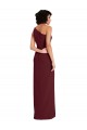 Vendeurs de Bordeaux foncé Fourreau Crêpe Stretch Longue Formelles Robes demoiselle d'honneur / Robes de soirée / Robes de bal