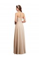 Vendeurs de Champagne Trapèze Licou Mousseline Longue Robes demoiselle d'honneur