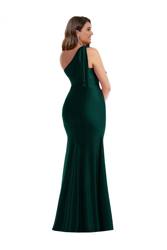 Vendeurs de Evergreen Sirène Satiné Soyeux Longue Formelles Robes demoiselle d'honneur / Robes de soirée / Robes de bal
