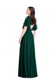 Vendeurs de Evergreen Trapèze Bateau Mousseline Longue Robes demoiselle d'honneur