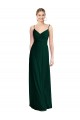 Vendeurs de Evergreen Trapèze Bretelles spaghetti Col V Mousseline Longue Robes demoiselle d'honneur