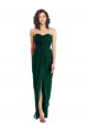Vendeurs de Evergreen Trapèze Sans bretelle Mousseline Longue Robes demoiselle d'honneur