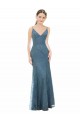 Vendeurs de Fourreau Bretelles spaghetti Col V Dentelle Longue Robes demoiselle d'honneur