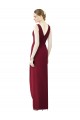 Vendeurs de Fourreau Col V Mousseline Longue Robes demoiselle d'honneur
