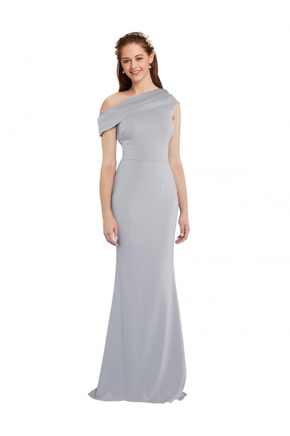 Vendeurs de Gris 24 Sirène Crêpe Stretch Longue Formelles Robes demoiselle d'honneur / Robes de soirée / Robes de bal