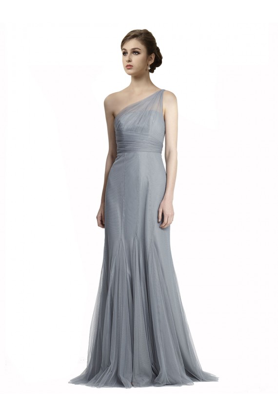 Vendeurs de Gris ardoise Sirène Tulle Longue Robes demoiselle d'honneur