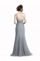Vendeurs de Gris ardoise Sirène Tulle Longue Robes demoiselle d'honneur