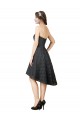 Vendeurs de Gris ardoise Trapèze Dentelle Courte Asymétrique Robes demoiselle d'honneur / Robes de cocktail