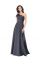 Vendeurs de Gris ardoise Trapèze Satiné Longue Formelles Robes demoiselle d'honneur / Robes de soirée / Robes de bal