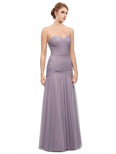 Vendeurs de Heather Sirène Tulle Longue Robes demoiselle d'honneur