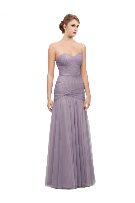 Vendeurs de Heather Sirène Tulle Longue Robes demoiselle d'honneur