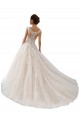 Vendeurs de Ivoire & Champagne Princesse Bateau Tulle Dentelle Robes de mariée