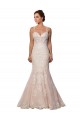 Vendeurs de Ivoire & Champagne Sirène Bretelles spaghetti Dentelle Boho Robes de mariée