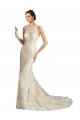 Vendeurs de Ivoire & Champagne Sirène Illusion Tulle Dentelle Classique Robes de mariée