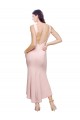 Vendeurs de Rose Fourreau Col Haut midi Crêpe Stretch Courte Asymétrique Robes demoiselle d'honneur / Robes de soirée / Robes de cocktail