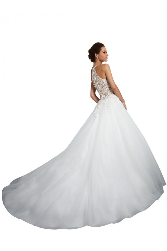 Vendeurs de Ivoire Princesse Col Haut Tulle Dentelle Robes de mariée