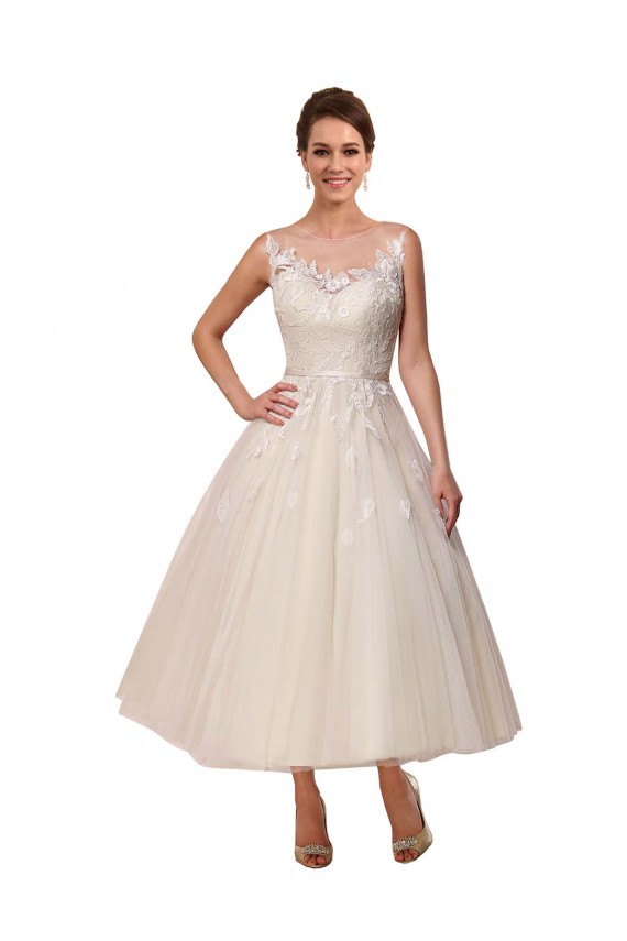 Vendeurs de Ivoire Princesse Illusion Tulle Dentelle Robes de mariée