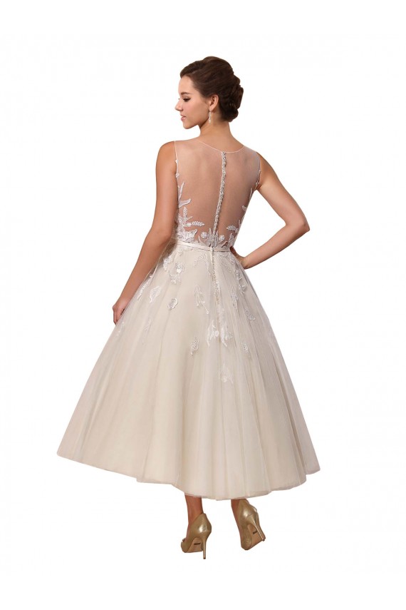 Vendeurs de Ivoire Princesse Illusion Tulle Dentelle Robes de mariée