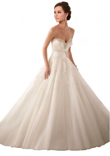 Vendeurs de Ivoire Princesse Satiné Tulle Dentelle Robes de mariée