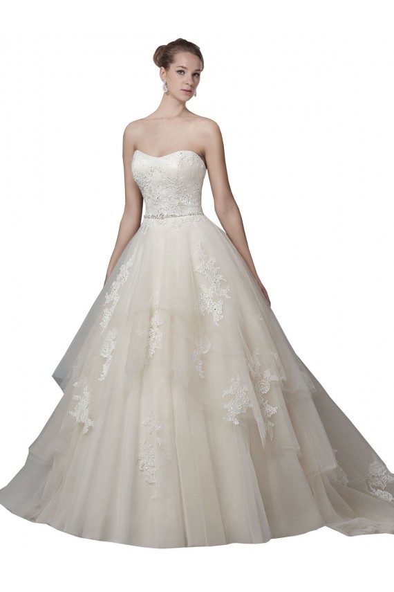 Vendeurs de Ivoire Princesse Scoop Sans bretelle Tulle Dentelle Robes de mariée