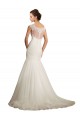 Vendeurs de Ivoire Sirène Bateau Tulle Dentelle Robes de mariée