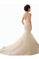 Vendeurs de Ivoire Sirène Illusion Tulle Dentelle Robes de mariée
