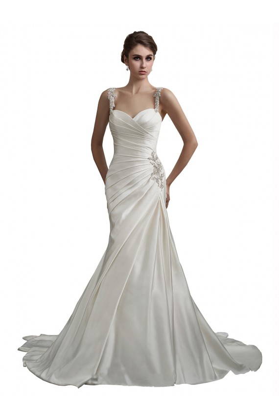Vendeurs de Ivoire Sirène Satiné Plage Robes de mariée