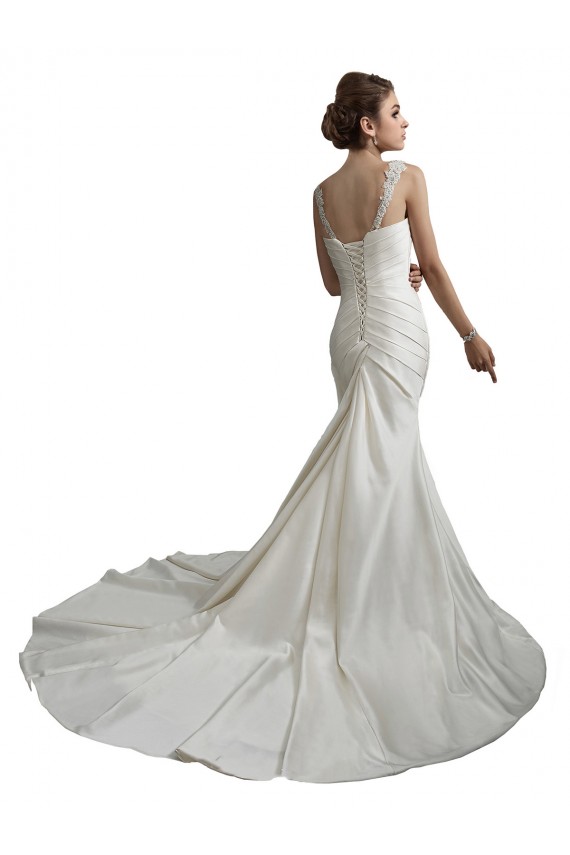 Vendeurs de Ivoire Sirène Satiné Plage Robes de mariée
