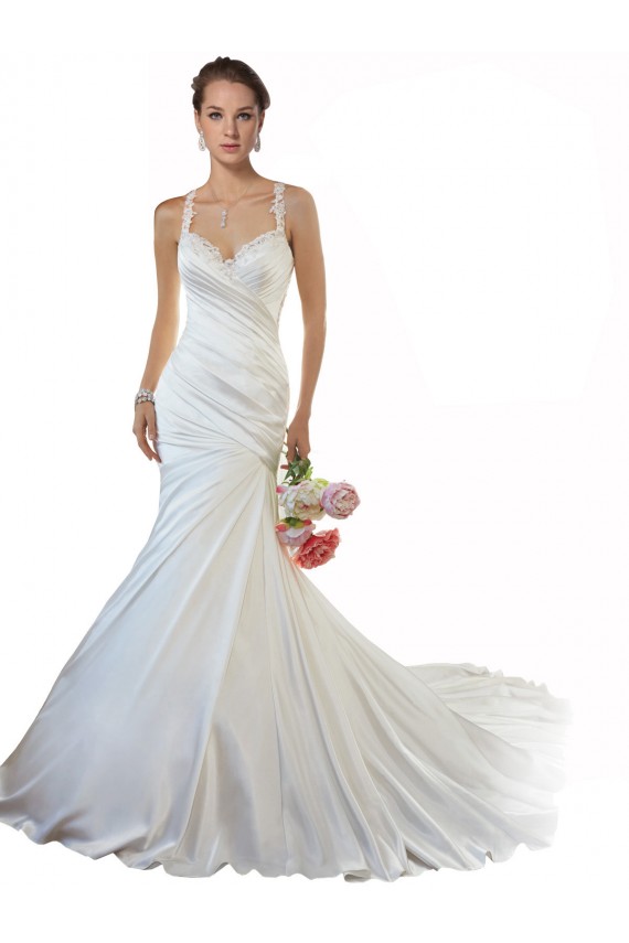 Vendeurs de Ivoire Sirène Satiné Plage Robes de mariée