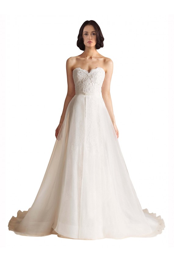 Vendeurs de Ivoire Trapèze Balayage train Tulle Robes de mariée