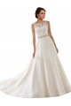 Vendeurs de Ivoire Trapèze Illusion Dentelle Robes de mariée