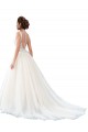 Vendeurs de Ivoire Trapèze Illusion Traîne cathédrale Tulle Dentelle Plage Robes de mariée