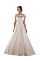 Vendeurs de Ivoire Trapèze Illusion Tulle Dentelle Classique Robes de mariée