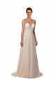 Vendeurs de Ivoire Trapèze Illusion Tulle Dentelle Robes de mariée