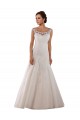 Vendeurs de Ivoire Trapèze Scoop Tulle Robes de mariée