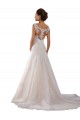 Vendeurs de Ivoire Trapèze Scoop Tulle Robes de mariée