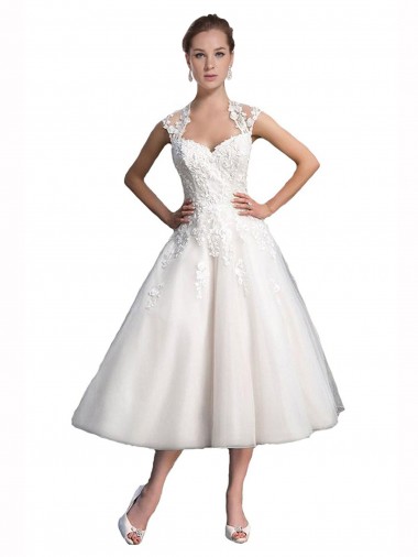 Vendeurs de Ivoire Trapèze Tulle Dentelle Plage Robes de mariée