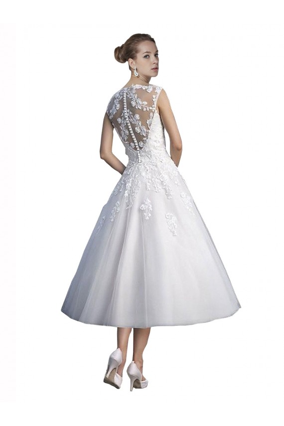 Vendeurs de Ivoire Trapèze Tulle Dentelle Plage Robes de mariée