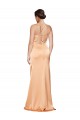 Vendeurs de Light Copper Fourreau Satiné Stretch Longue Formelles Robes demoiselle d'honneur / Robes de soirée / Robes de bal