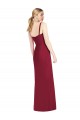 Vendeurs de Lilas Sirène Bretelles spaghetti Col V Sans bretelle Mousseline Longue Robes demoiselle d'honneur