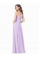 Vendeurs de Lilas Trapèze Bretelles spaghetti Col Carré Mousseline Longue Robes demoiselle d'honneur