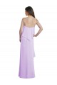 Vendeurs de Lilas Trapèze Bretelles spaghetti Scoop Mousseline Longue Robes demoiselle d'honneur