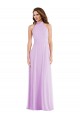 Vendeurs de Lilas Trapèze Licou Mousseline Longue Robes demoiselle d'honneur