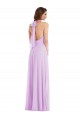 Vendeurs de Lilas Trapèze Licou Mousseline Longue Robes demoiselle d'honneur