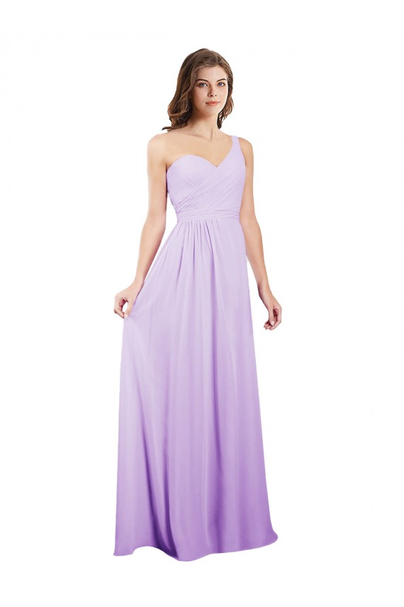Vendeurs de Lilas Trapèze Mousseline Longue Robes demoiselle d'honneur