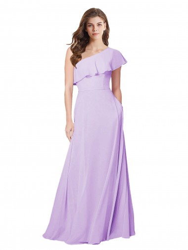 Vendeurs de Lilas Trapèze Mousseline Longue Robes demoiselle d'honneur