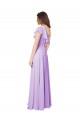 Vendeurs de Lilas Trapèze Mousseline Longue Robes demoiselle d'honneur