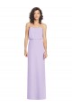 Vendeurs de Lilas Trapèze Sans bretelle Mousseline Longue Robes demoiselle d'honneur