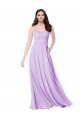 Vendeurs de Lilas Trapèze Scoop Mousseline Longue Robes demoiselle d'honneur